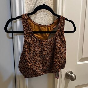 Leopard Print Women's Swim Top